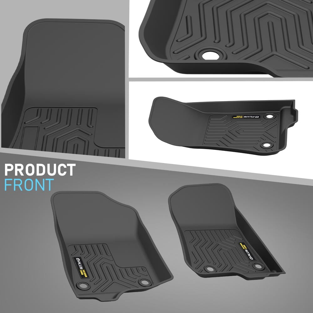3D Molded Floor Mats Carpets Liner All Weather TPE Fit for 2021-2024 Jeep Wrangler 4xe