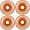 Orange - Soft, variant on Labeda Millenium Inline Skate Wheels 4 Pack