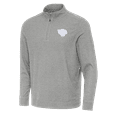 thumbnail image 2 of Men's Antigua Heather Gray Jacksonville Jaguars Subtle Quarter-Zip Jacket, 2 of 4