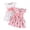 Red Dress, variant on Kids 2-Pack Adorable Toddler Girl Summer Dress With Flower Print Floral Dress Two Piece Ensemble O-Neck Fly Sleeve For Holiday Travel
