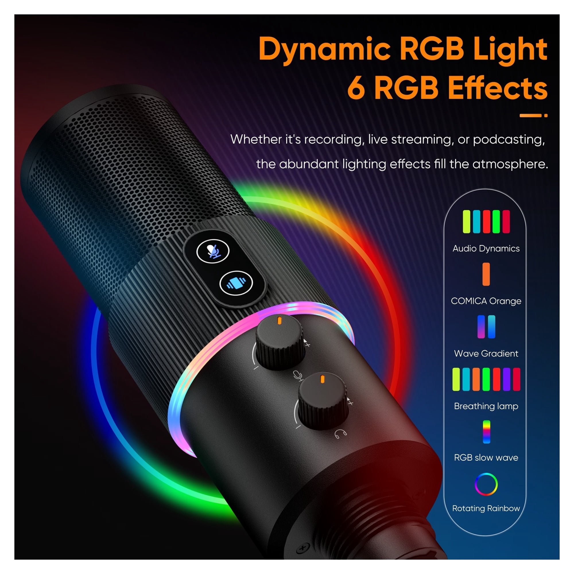STA-U2D USB Recording Microphone Computer Podcast Mic For PC/PS4/Mac,Four Pickup Patterns For Vocals,Gaming ,Clear Sound