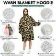 thumbnail image 5 of Tiger Print Wearable Blanket Hoodie, Oversized Sherpa Hooded Blanket Sweatshirt, Super Warm and Cozy Hoodie Blanket for Women Men Adults, 5 of 7