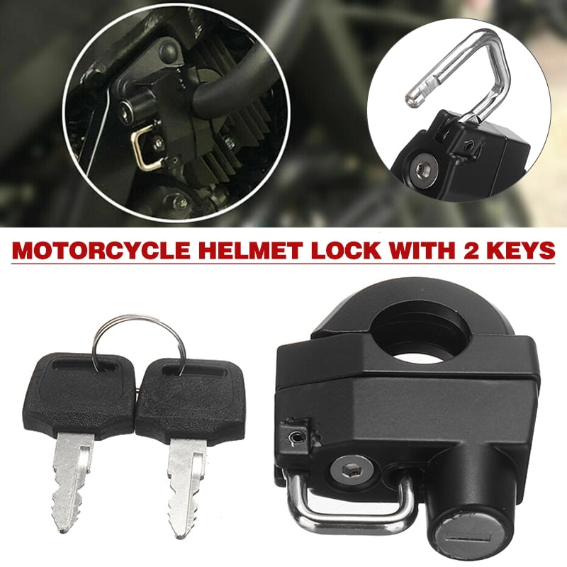 Motorcycle Universal Helmet Lock For 25mm Engine Crankcase Crash Bar Motorbike