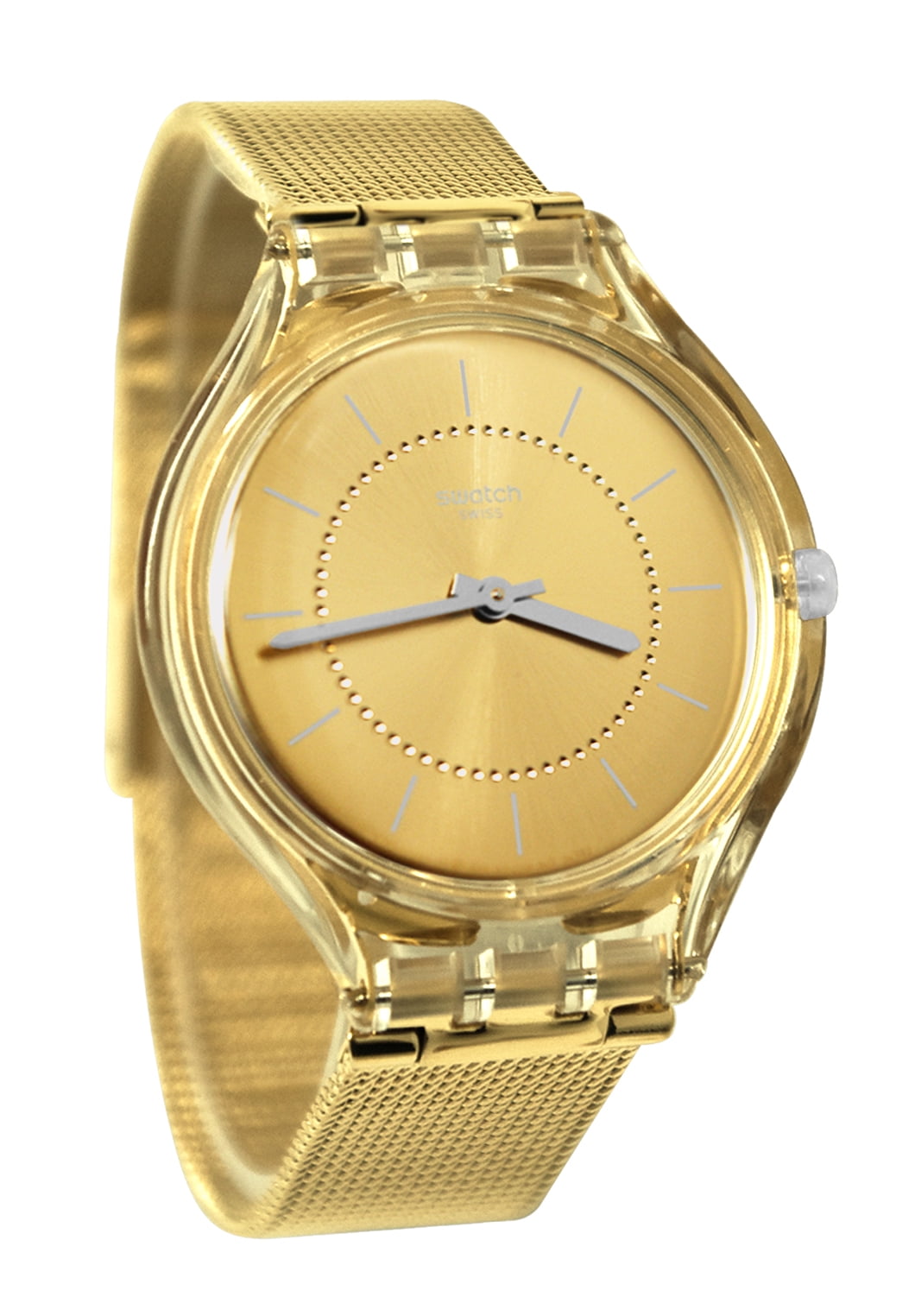 Swatch SVOK100M Skincarat Yellow Gold Dial Stainless Steel Bracelet