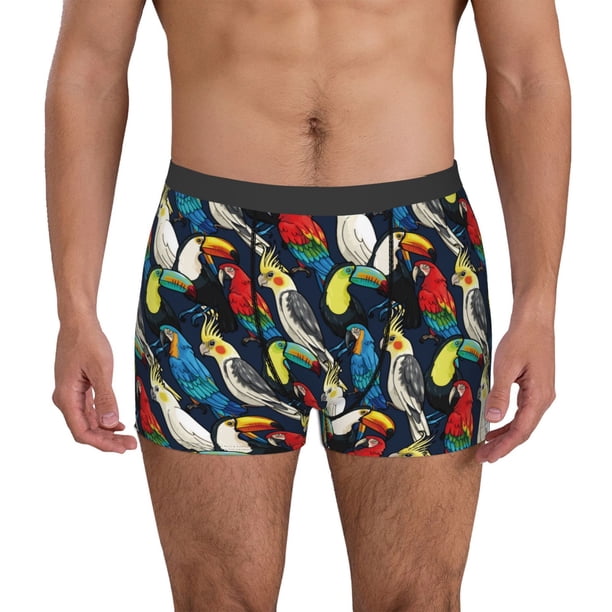 Fotbe Parrot Calzoncillos Tipo Boxer con Bolsa de Soporte Total para Hombre, X-Temp Fresco, Transpirable y de Secado Rápido-Small