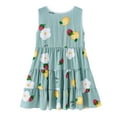 thumbnail image 4 of VERUGU Girls Dresses Toddler Kids Baby Girls Fashion Cute Sleeveless Sweet Print Ruffle Dress, 4 of 8
