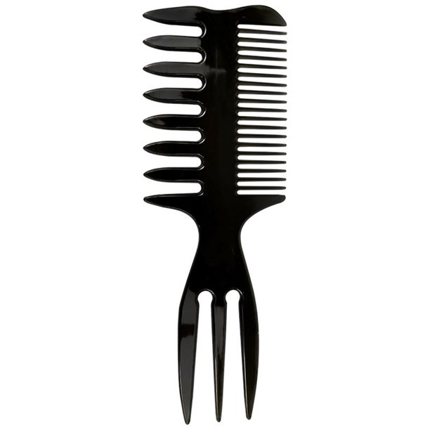 Kuymtek Hombres Vintage Oil Hair Comb Retro Back Hair Beard Dientes Anchos Tenedor Peines (05)