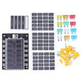thumbnail image 1 of Portafusibles para automóvil, bloque de caja de fusibles de hoja de 12 vías 32V M5 Cubierta de plástico con indicador para automóvil marino, 1 of 5