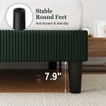 thumbnail image 6 of Amolife King Size Platform Bed Frame with Corduroy Fabric Upholstered Adjustable Height Headboard, Green, 6 of 9