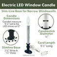 thumbnail image 4 of 612 Vermont Electric LED Window Candle with Timer, Metal Slimline Base, VT-9133-BW-R4 (Pack of 4, Polished Brass), 4 of 4