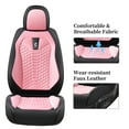 thumbnail image 7 of Coverado Pink Car Seat Covers Full Set for Women, 5 Seats Leather&Fabric Breathable Front and Back Auto Protectors, Universal Car Interior Cushions Fit Most Sedans SUV Pickup Trucks, 7 of 7