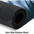 thumbnail image 5 of Large Gaming Mouse Pad, Misty Forest Trees Cloudy Sky Desk Mat with Seamed Edges, Big XL Waterproof Desk Pad, Non-Slip Rubber Base, 31.5x11.8 Inch Keyboard Pad Computer Mousepad, 5 of 6