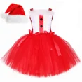 thumbnail image 3 of Vestido de Navidad para niñas, disfraz de Papá Noel para niños, ropa roja para fiesta de Navidad de Año Nuevo, vestido de princesa con tutú, ropa para niños, 3 of 5