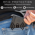 thumbnail image 5 of Stealth Mode Leather Trifold RFID Wallet For Men With Flip Out ID Holder (Carbon Fiber), 5 of 11