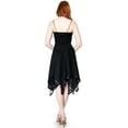 thumbnail image 4 of Evanese Womens Romantic Polyester Sheer A Line Cocktail Dress with Satin Trim, 4 of 4