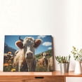thumbnail image 4 of Balery Prairie Flower Cow Pattern Canvas Decorative Picture – 30x40in Premium Wall Art, Modern Canvas Print for Home Decor（Horizontal）, 4 of 6