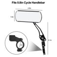 thumbnail image 2 of HLONK 2pcs Universal Bike Mirrors  Adjustable Bicycle Handlebar Rear View Mirrors for Mountain Cycle Motorcycle, 2 of 5