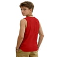 thumbnail image 7 of SGFCWSX Boys Tank Tops Print Relaxed Fit Sleeveless Crew Neck Beach Outdoor Daily Wear Shirts for Kids Red Size 8 Years, 7 of 7