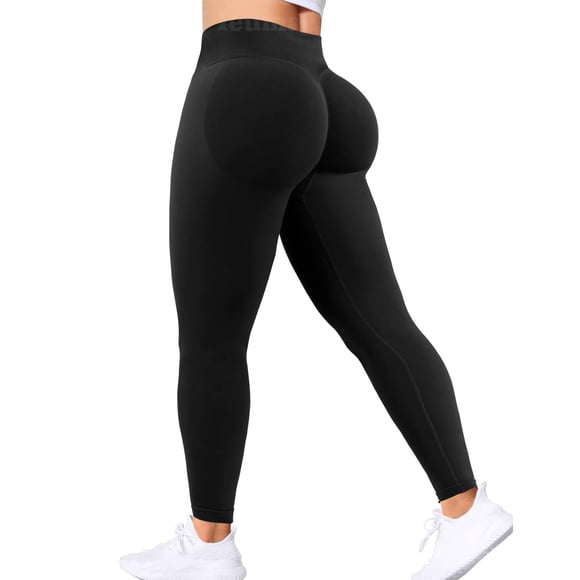 Leggings negros con efecto realce de glúteos Ieumaz para mujer
