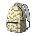 thumbnail image 2 of School Bus and Wheels Beige Pattern Backpack for School, Cute School Bag with Adjustable Shoulder Straps and Padded Back, 15.3"x11"x6.7", 2 of 5