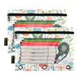 thumbnail image 2 of Colorful Floral Mix 9.8x7.1in Water Resistant Binder Pouch, 3-Ring Compatible, Transparent Front, 2 of 6
