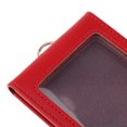 thumbnail image 4 of Porte-badge d'Identification Réutilisable Double Carte Verticale Porte-Carte en Cuir Rouge, 4 of 4