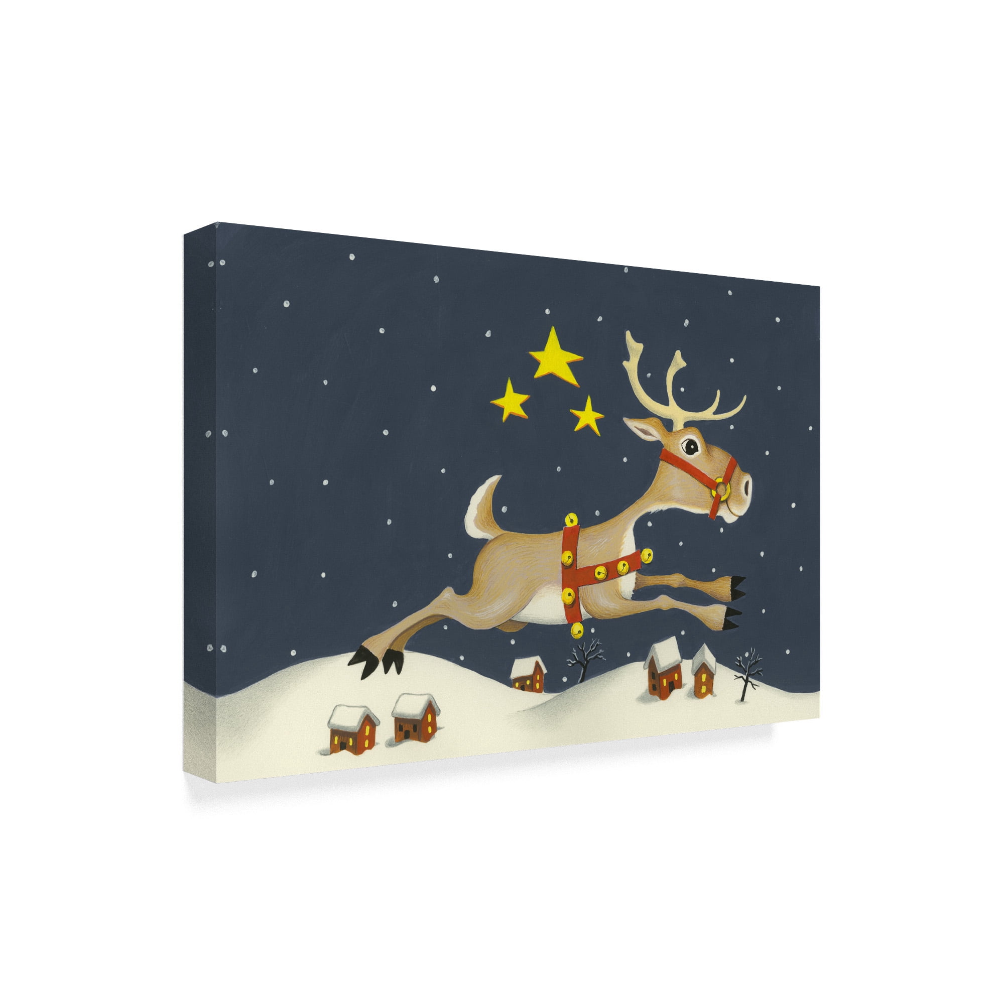 Trademark Fine Art 'Santas Reindeer' Canvas Art by Margaret Wilson