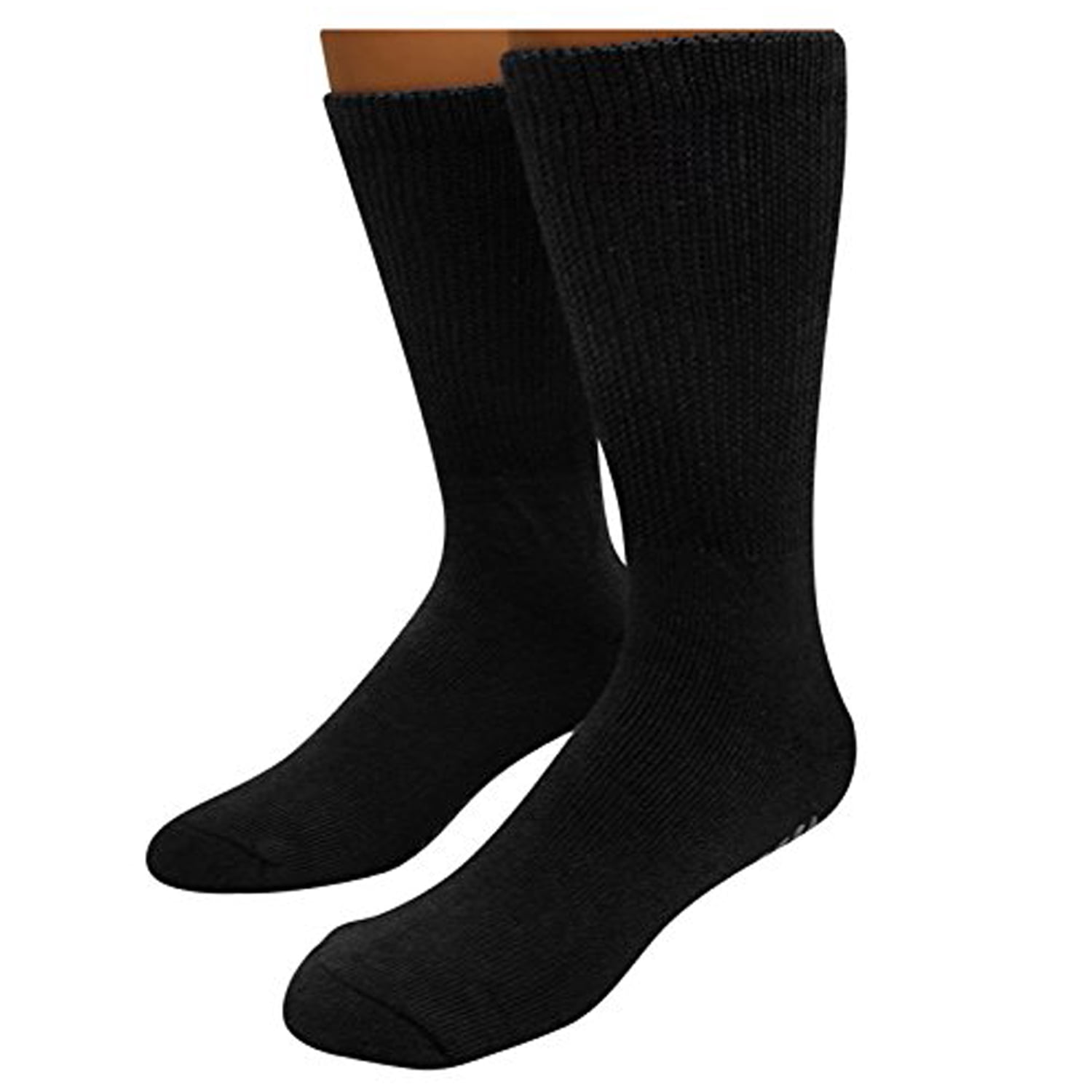 Noble Health Care Diabetic anti Skid Hospital Slipper Socks Women's 13-15, Black (3 Pack)