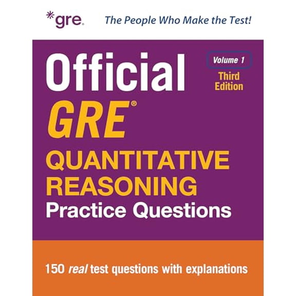 Pre-Owned Official GRE Quantitative Reasoning Practice Questions, Third Edition, Volume 1, (Hardcover)