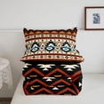 thumbnail image 5 of jejeloiu Bold Aztec Twin Comforter Sets,Tribal Print Bedding Set For Boys,Orange Black,Black Reversible,2 Pieces,1 Comforter and 1 Pillowcase, 5 of 7