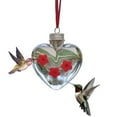 thumbnail image 2 of 2-Pack Heart-Shaped Hanging Hummingbird Feeder - 3-Flower Hummingbird Water & Seed Feeder, Durable Outdoor Bird Feeder for Garden, 2 of 6