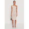 thumbnail image 2 of Womens Ruched One Shoulder Bodycon Mini Dress, 2 of 4