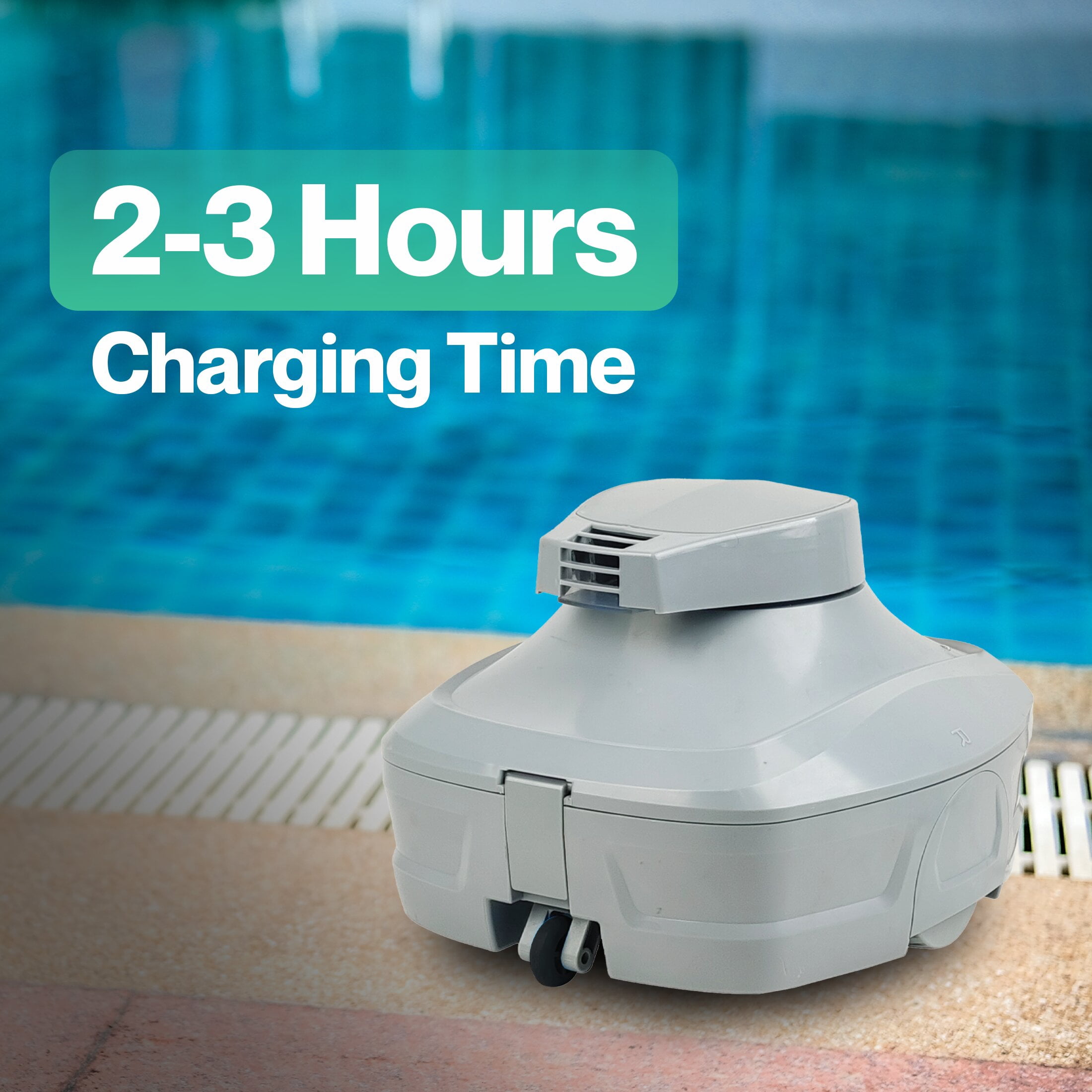 Core Innovations Rechargeable Robotic Pool Vacuum Cleaner, 45-Min Runtime, Dual 2L Filters, LED Indicator, Powerful Suction