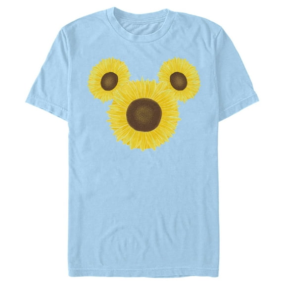 Men's Mickey & Friends Sunflower Logo Graphic Tee Light Blue X Large