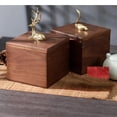thumbnail image 7 of Black Walnut Storage Box Brass Animal Cover Solid Wood Tea Box Organizer Jewelry Boxes, 7 of 7