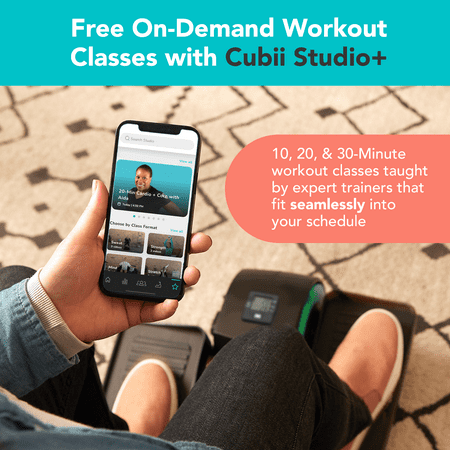 Cubii - JR2 Compact Seated Under Desk Elliptical, Low Impact Exercise for Home or the Office - Green