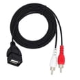 thumbnail image 3 of 0.2m USB 2.0 Female to 2 RCA Male Video AV Converter Camcorder Audio Splitter, 3 of 4
