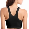 thumbnail image 2 of Greenadscape Bra Deportivo Push Up Sin Acolchado Con Textura Cómoda Para Ejercicios Y Fitness En Negro, 2 of 8