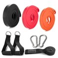 thumbnail image 2 of 3 Packs/5 Packs Bandes d'Exercice de Powerlifting Bandes d'Assistance au Traction Ensemble Bandes de Résistance avec Ancrage de Porte Poignées en Mousse Crochets et Sac de Transport, 2 of 6