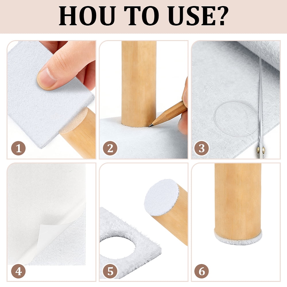15pcs Self-Adhesive Felt Fabric 8x6 Inch Furniture Felt Pads 1/5 Inch Thick Heavy Duty Sheets