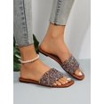 thumbnail image 2 of Women Rhinestone Decor Flat Sandals, Glass Slide Sandals, 2 of 4