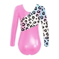 thumbnail image 6 of YEAHDOR Kids Girls 2 Piece Dance Gymnastics Outfit Suit Metallic Leotard with Athletic Shorts Pink 6, 6 of 7