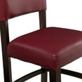 thumbnail image 4 of Linon Metairie 24" Counter Stool, Espresso with Dark Red Faux Leather, 4 of 8