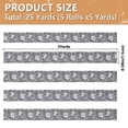 thumbnail image 3 of 5 Rolls Christmas Ribbon 1.5 inch Wide Decorative Ribbon for Gift Wrapping and Holiday Decorations Old-fashioned Floral Pattern, 3 of 7