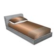 thumbnail image 2 of Industrial Fitted Sheet & Pillow Sham Set, Perforated Grid Plate Steel Dots Illustration Futuristic Technology Theme, Decorative Printed 4 Piece Bedding Decor Set, Twinxl, Umber Ombre, by Ambesonne, 2 of 3