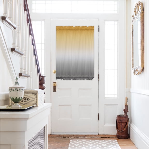 Color Gradient Pattern Door Curtains for Door Window, French Sidelight Front Back Door Curtains With Tieback, Kitchen Rod Pocket Drapes Panel, 54"x40"