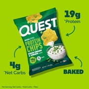 Quest Sour Cream & Onion Flavor Original Style Protein Chips, High Protein*, Low Carb*, Gluten Free