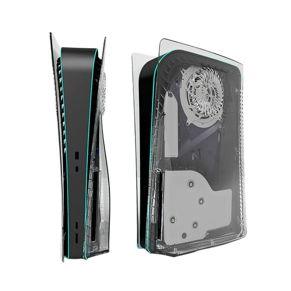 AARONMEI Hard Shell Cooling Vent Transparent ABS Protective Faceplate for PS5 Disc Console