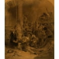 thumbnail image 2 of Felix Octavius Carr Darley 15x17 Black Ornate Wood Framed Double Matted Museum Art Print Titled - The Death of Scipio, the Red Rover by James Fenimore Cooper (1873), 2 of 5