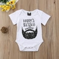 thumbnail image 2 of Qiylii Baby Boy's Romper Short Sleeve Letter Print Round Neck Bodysuit, 2 of 7